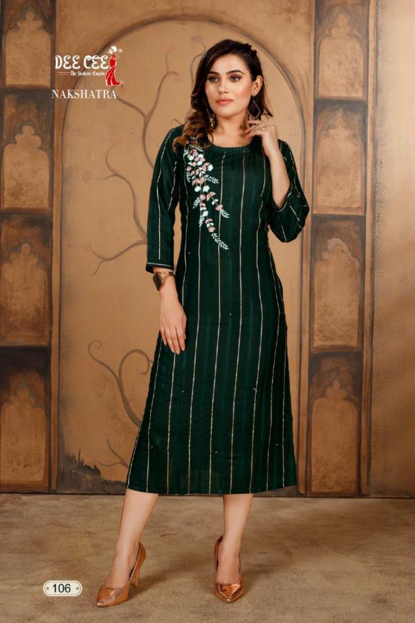 DeeCee Nakshatra Rayon Hand Wrok Designer Kurti collection